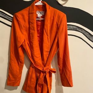 Anthropologie Orange Blazer